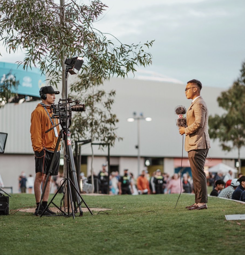 Tác nghiệp hiện trường tại Australian Open